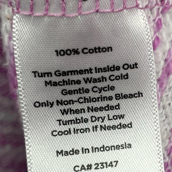 T by Talbots Purple White Textured Cotton Pullover 3/4 Sleeve Summer Sweater - Picture 3 of 6